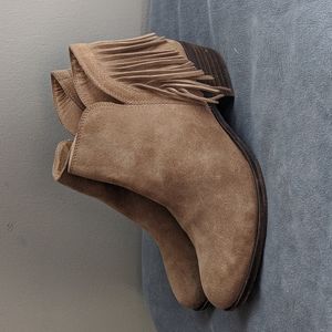 Lucky Brand Fringe Ankle Boots